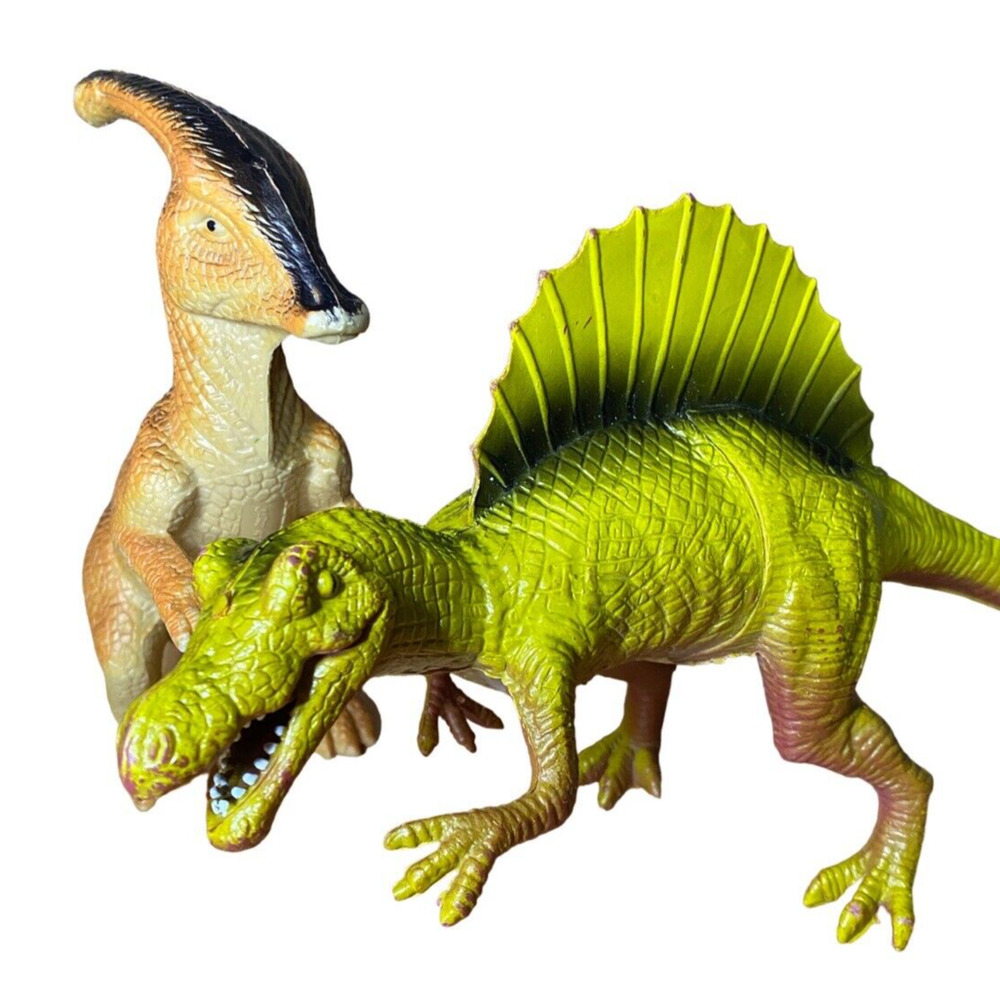 Jaru VTG Plastic Dinosaurs Spinosaurus 1532 & Parasaurolophus 41181 Set Of 2